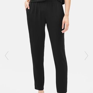 System Silk Georgette Crepe Slouchy Ankle Pant